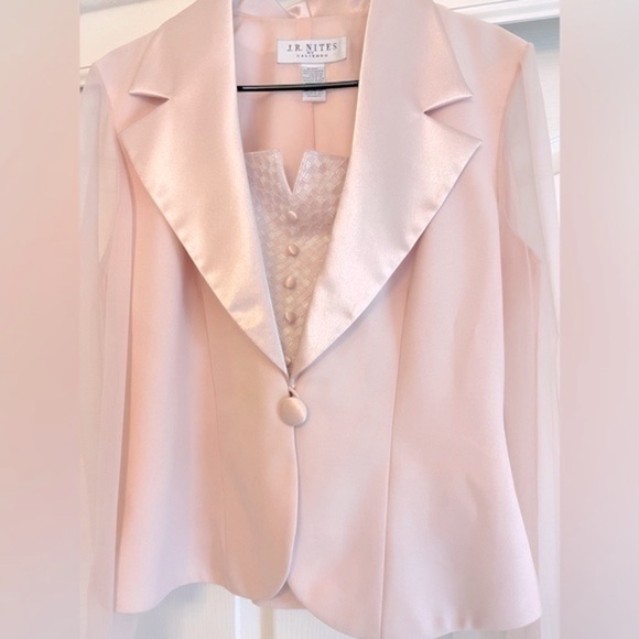 NWT J.R. NITES by Caliendo Light Pink Blazer - Picture 2 of 10